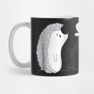 Cute Vintage Hedgehog & Butterfly Art Mug